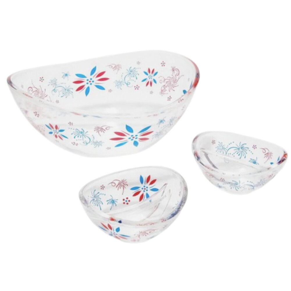 Temp-tations 3-Pc Acrylic Chip-and-Dip Set Patriotic